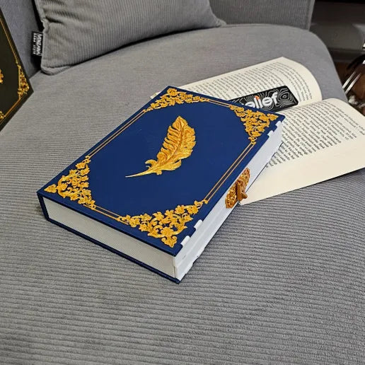 Caja Libro Vintage con Mecanismo Deslizante