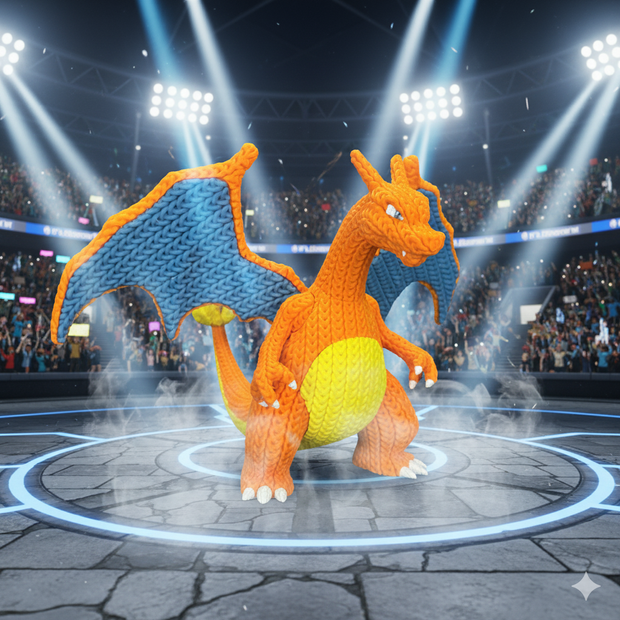 Charizard - Knitted - Crochet