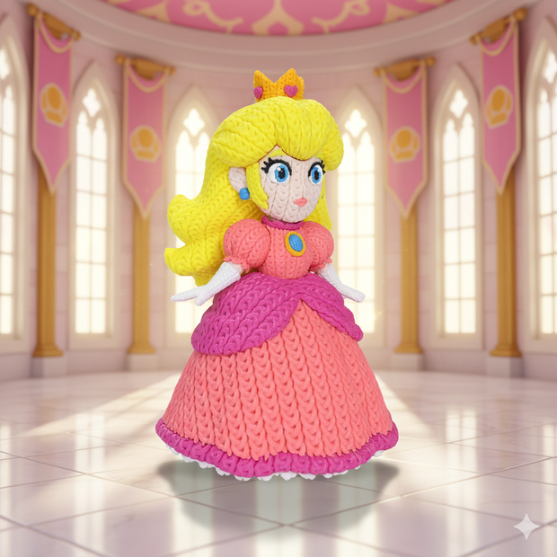 Princess Peach - Knitted - Crochet