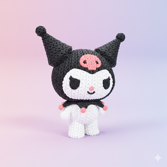 Kuromi - Knitted - Crochet