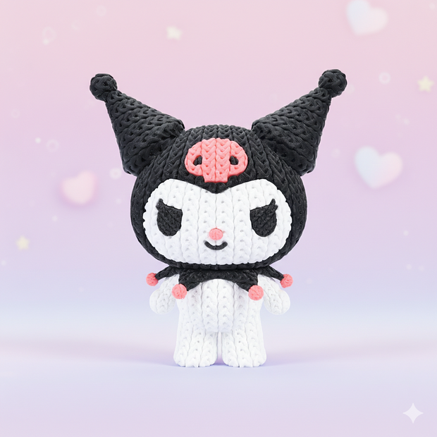 Kuromi - Knitted - Crochet