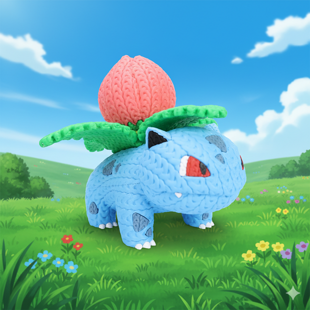 Pokemon Ivysaur - Knitted - Crochet