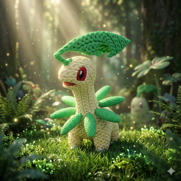 Pokemon Bayleef - Knitted - Crochet