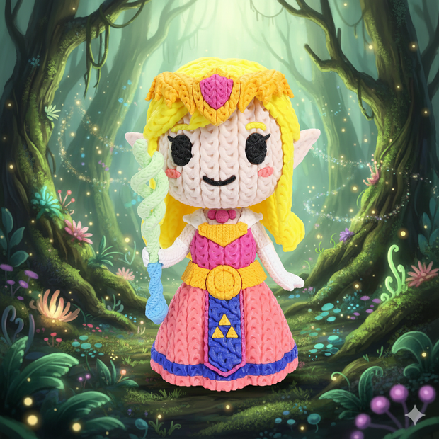 Princess Zelda - Knitted - Crochet
