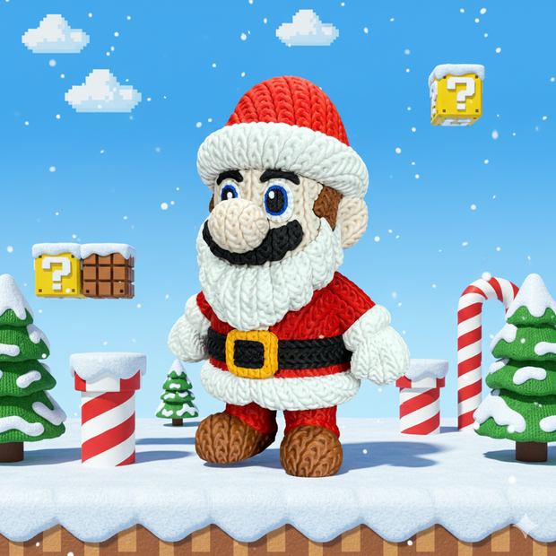 Santa Mario - Knitted - Crochet