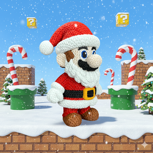 Santa Mario - Knitted - Crochet