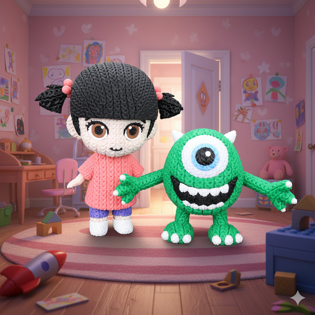 Boo - Monster Inc - Knitted - Crochet