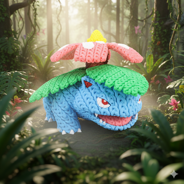 Pokemon Venusaur - Knitted - Crochet