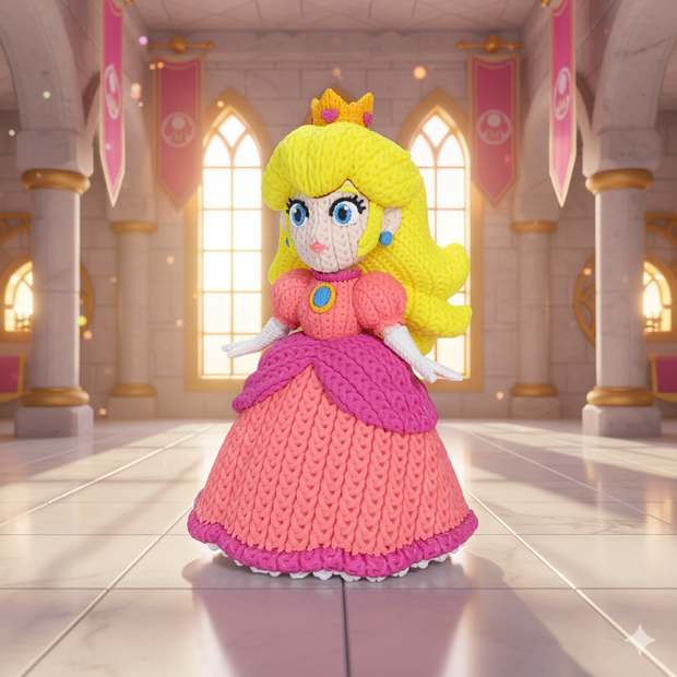 Princess Peach - Knitted - Crochet