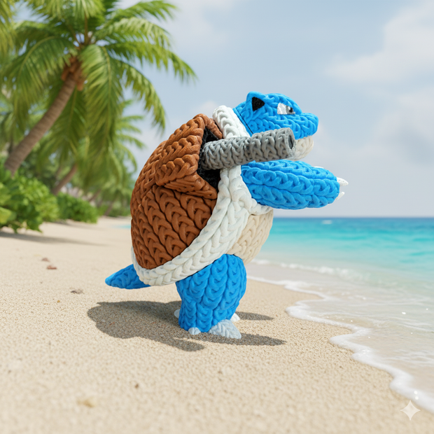 Blastoise - Knitted - Crochet