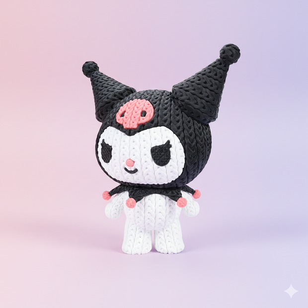 Kuromi - Knitted - Crochet