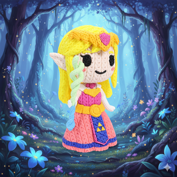 Princess Zelda - Knitted - Crochet