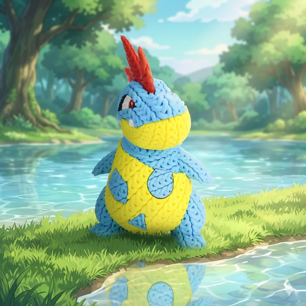 Pokemon Croconaw - Knitted - Crochet