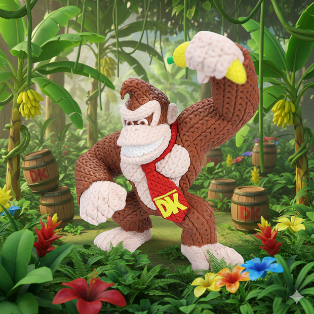 Donkey Kong - Knitted - Crochet