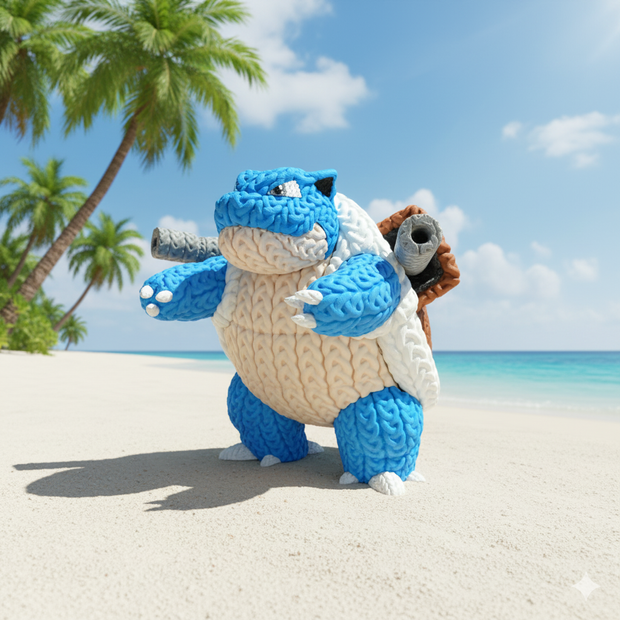 Blastoise - Knitted - Crochet