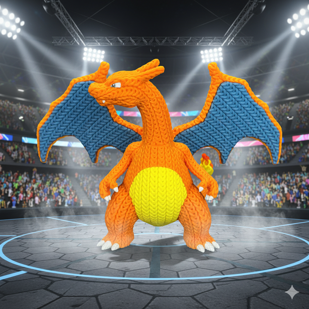 Charizard - Knitted - Crochet