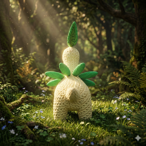Pokemon Bayleef - Knitted - Crochet