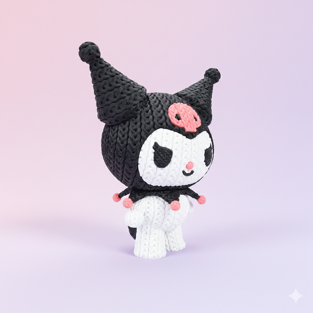 Kuromi - Knitted - Crochet