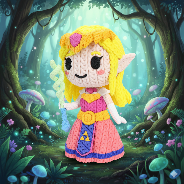 Princess Zelda - Knitted - Crochet