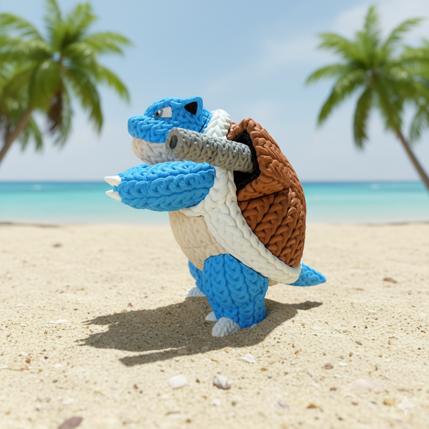 Blastoise - Knitted - Crochet