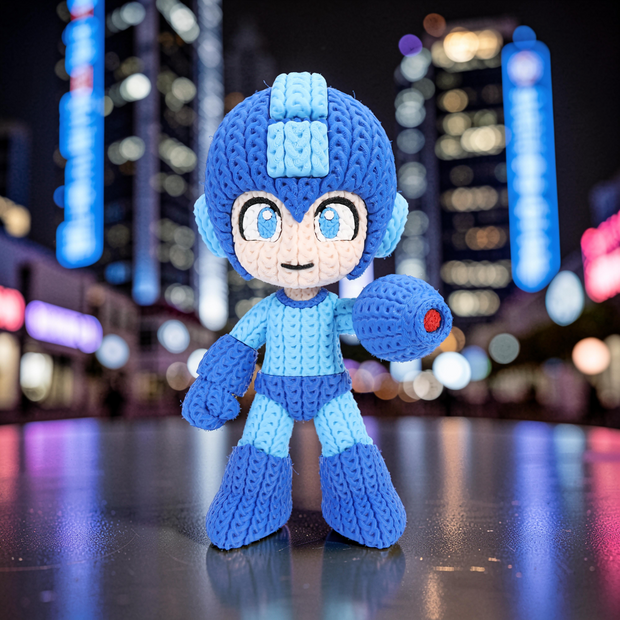 Megaman - Knitted - Crochet