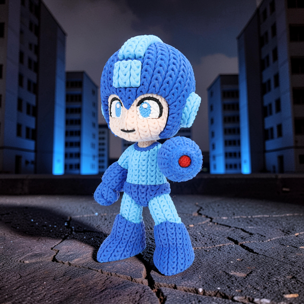 Megaman - Knitted - Crochet
