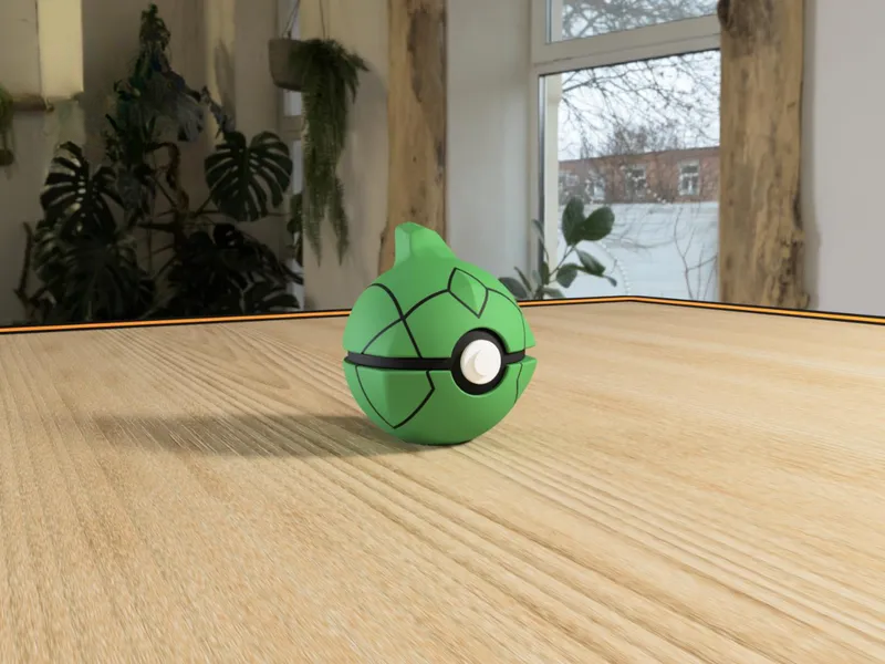 #0011 Metapod Pokéball 3D | Decoración Pokémon