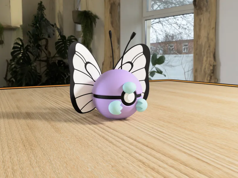 #0012 Butterfree Pokéball 3D | Decoración Pokémon