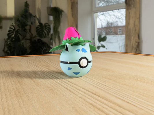 #0002 Ivysaur Pokéball 3D | Decoración Pokémon