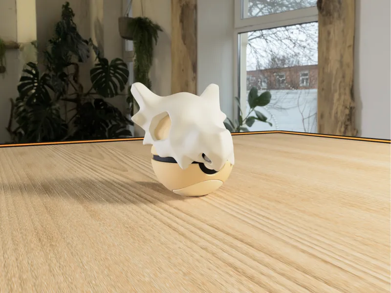 #0104 Cubone Pokéball 3D | Decoración Pokémon
