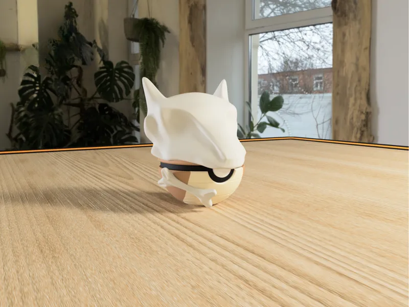 #0105 Marowak Pokéball 3D | Decoración Pokémon