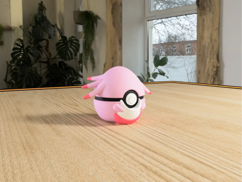 #0113 Chansey Pokéball 3D | Decoración Pokémon