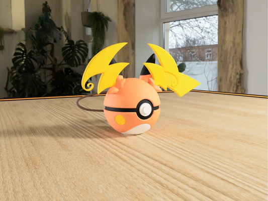 #0026 Mega Raichu Y Pokéball 3D | Decoración Pokémon