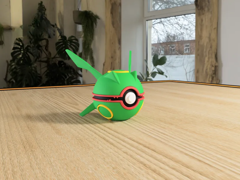 #0384 Rayquaza Pokéball 3D | Decoración Pokémon