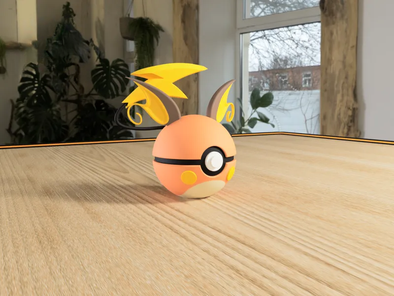 #0026 Raichu Pokéball 3D | Decoración Pokémon