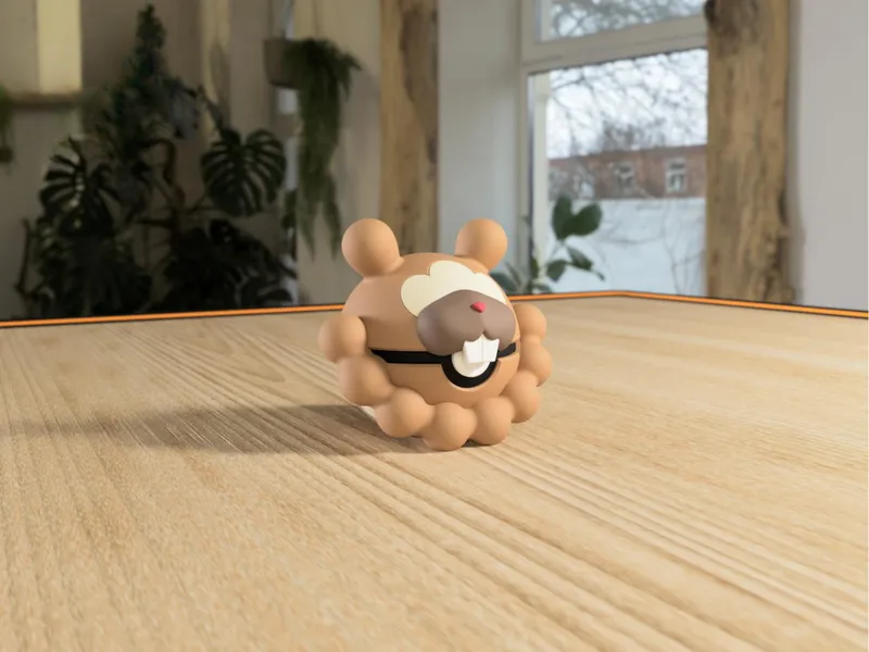#0399 Bidoof Pokéball 3D | Decoración Pokémon
