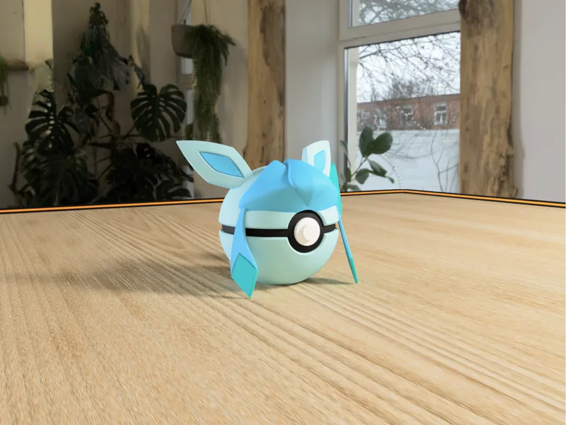 #0471 Glaceon Pokéball 3D | Decoración Pokémon