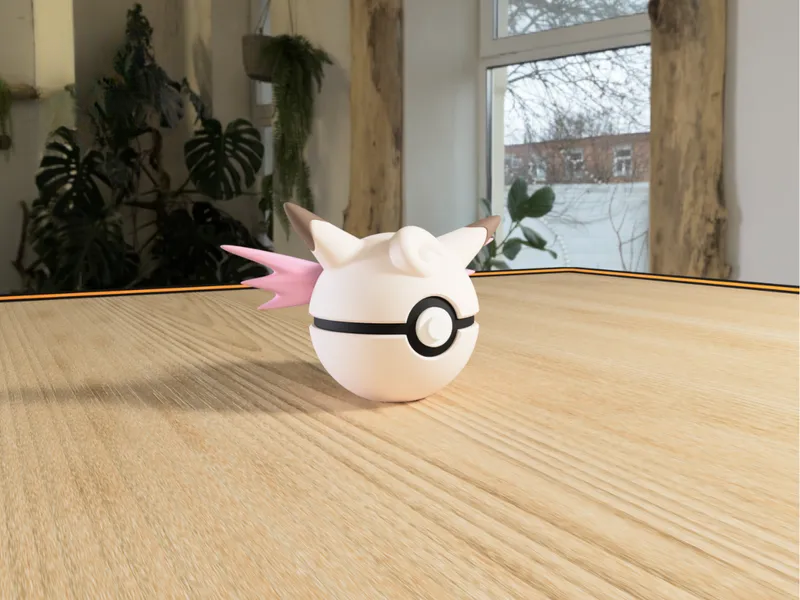 #0036 Clefable Pokéball 3D | Decoración Pokémon