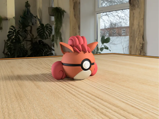 #0037 Vulpix Pokéball 3D | Decoración Pokémon