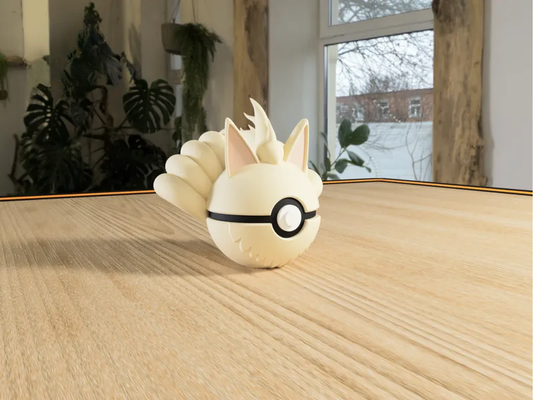 #0038 Ninetales Pokéball 3D | Decoración Pokémon