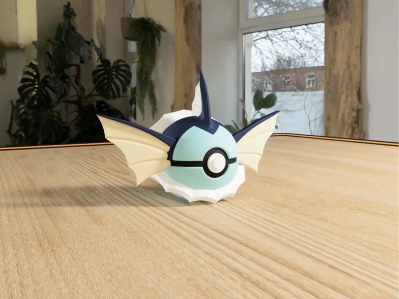 #0134 Vaporeon Pokéball 3D | Decoración Pokémon
