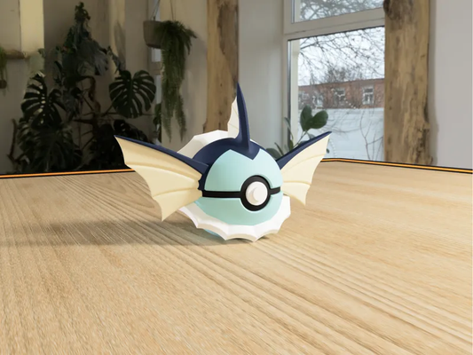 #0134 Vaporeon Pokéball 3D | Decoración Pokémon
