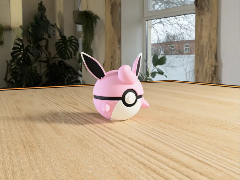 #0040 Wiggletuff Pokéball 3D | Decoración Pokémon