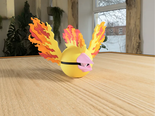 #0146 Moltres Pokéball 3D | Decoración Pokémon