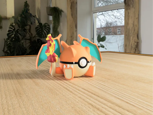 #0006 Charizard Pokéball 3D | Decoración Pokémon
