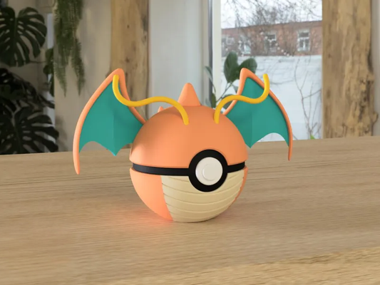 #0149 Dragonite Pokéball 3D | Decoración Pokémon