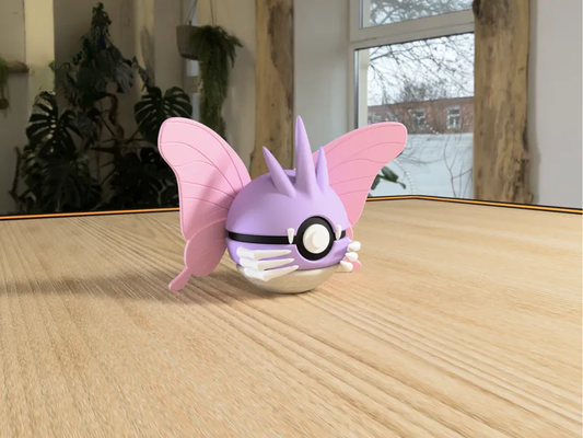 #0049 Venomoth Pokéball 3D | Decoración Pokémon