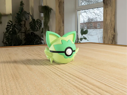 #0906 Sprigatito Pokéball 3D | Decoración Pokémon