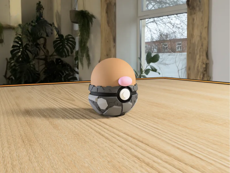 #0050 Diglett Pokéball 3D | Decoración Pokémon