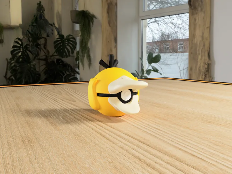 #0054 Psyduck Pokéball 3D | Decoración Pokémon